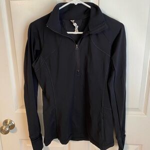 Lululemon Athletica Half Zip Black Jacket Size 6